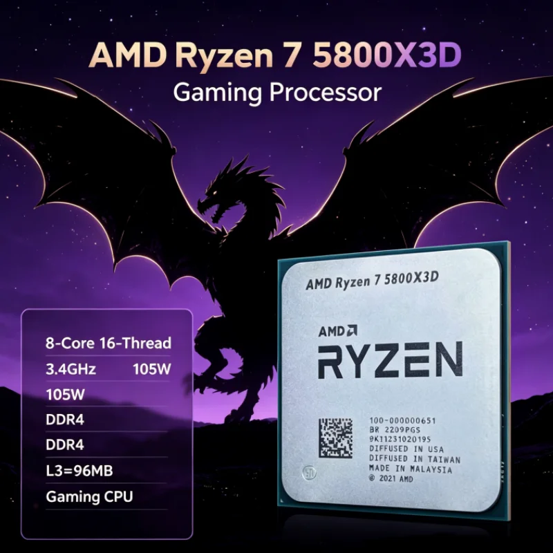 Amd Cpu Ryzen 7 - Processeur AMD R7 5800X3D 96 Mo
