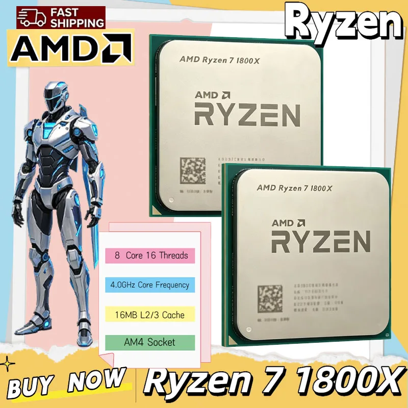 Amd Cpu Ryzen 7 - Processeur AMD Ryzen 7 1800X 3.60GHz--4.0GHz