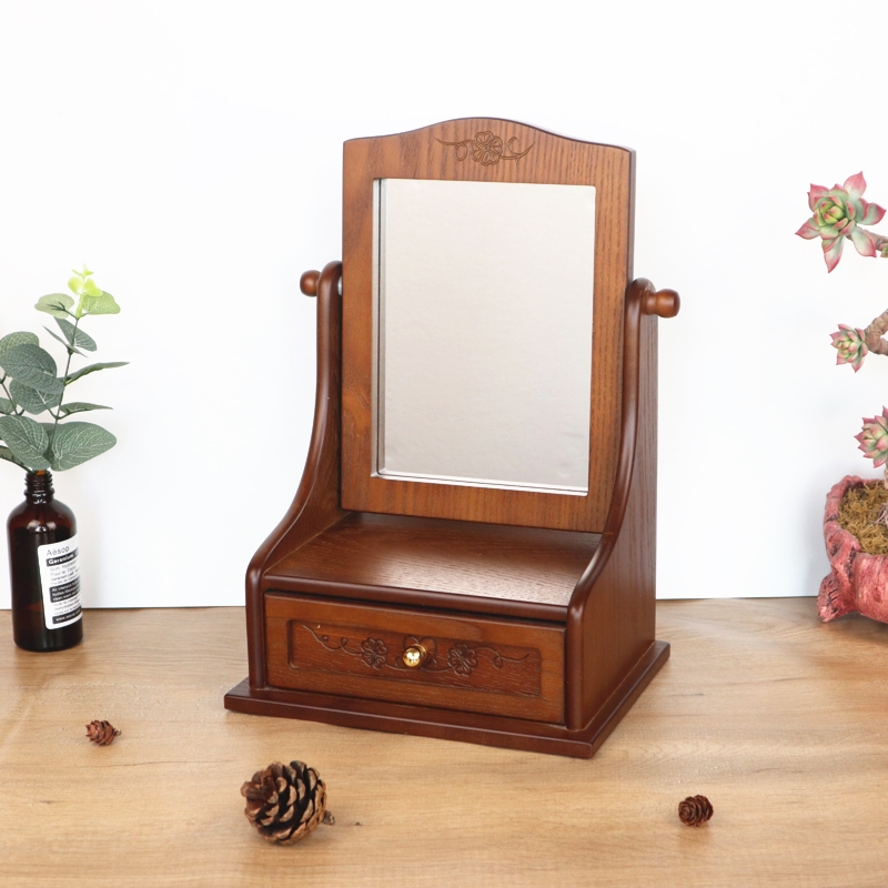 Desk Setup Vintage - Miroir de maquillage de bureau en