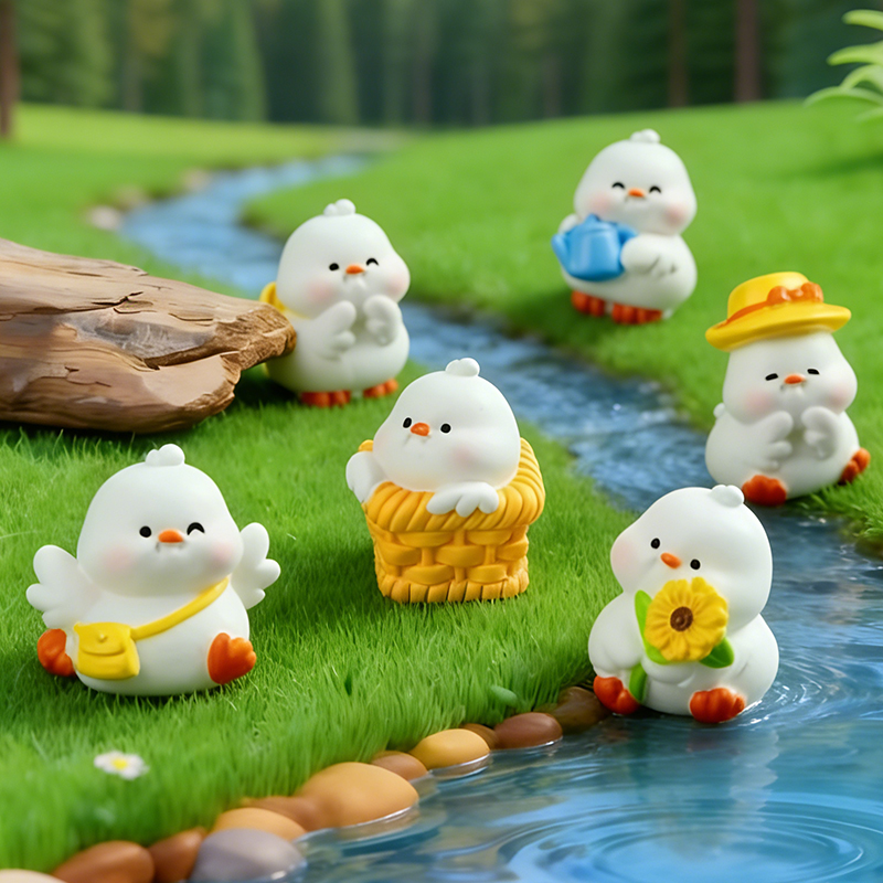 Desk Setup Nature - Lot de 6 miniatures de canards