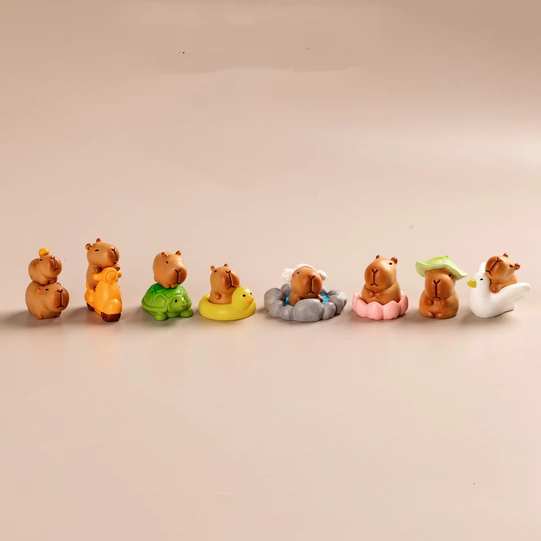 Desk Setup Nature - Mini Capybaras de Collection Miniature, 13