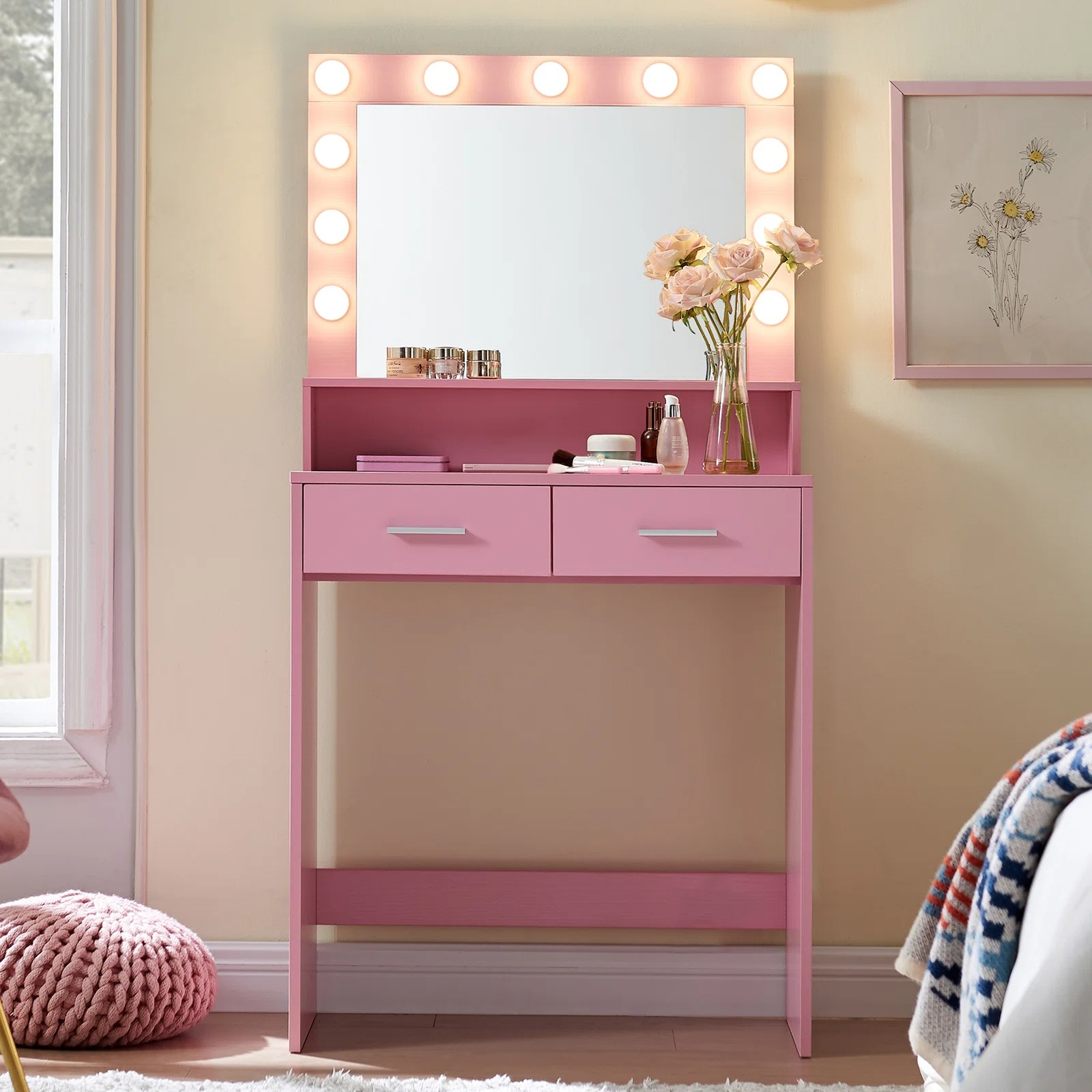 Coiffeuse de haute qualité ave - Desk Vanity Setup avis et prix