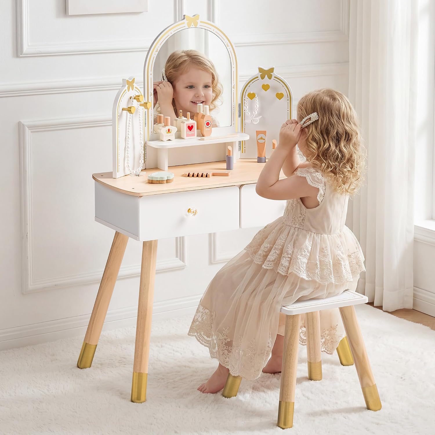 Ensemble de coiffeuse pour enf - Desk Vanity Setup avis et prix
