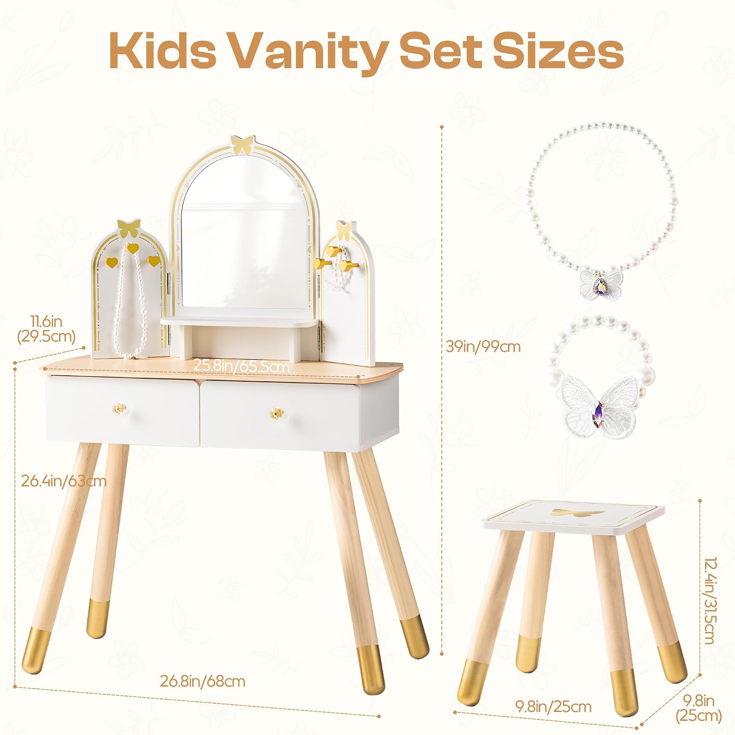 Ensemble de coiffeuse pour enf - Desk Vanity Setup avis et prix