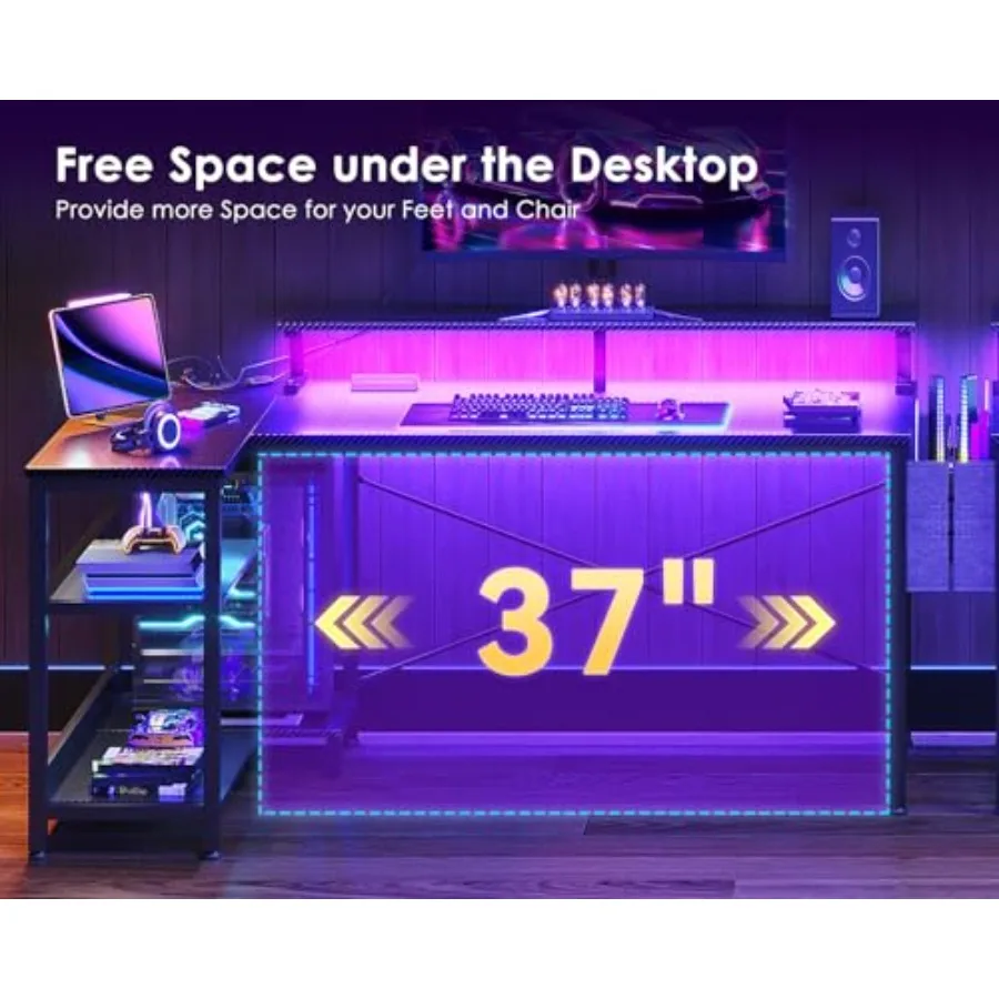 Bureau de jeu en forme de L av - L Shaped Desk Setup avis et prix