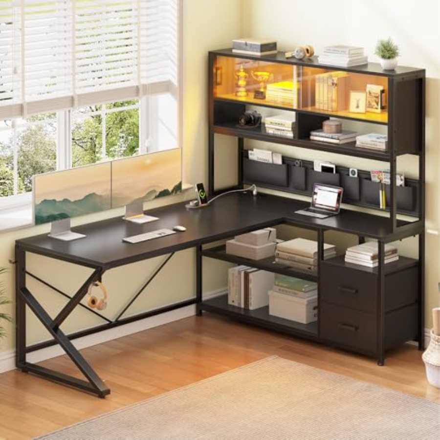 Bureau de jeu en forme de L av - L Shaped Desk Setup avis et prix