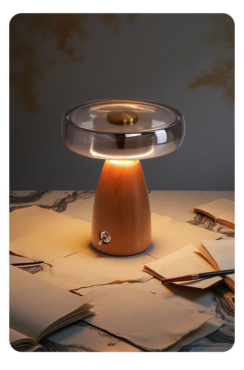 Lampe de table vintage en bois - Desk Setup Vintage avis et prix