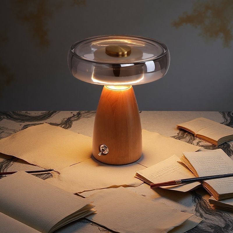 Lampe de table vintage en bois - Desk Setup Vintage avis et prix