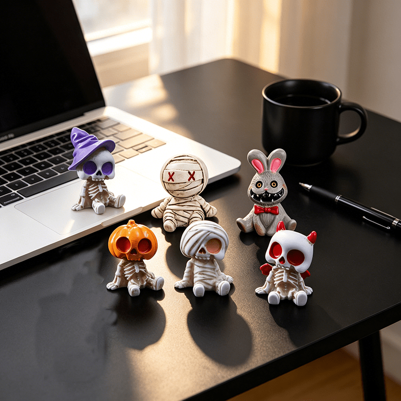 6 figurines de squelettes et d - Desk Setup Nature avis et prix
