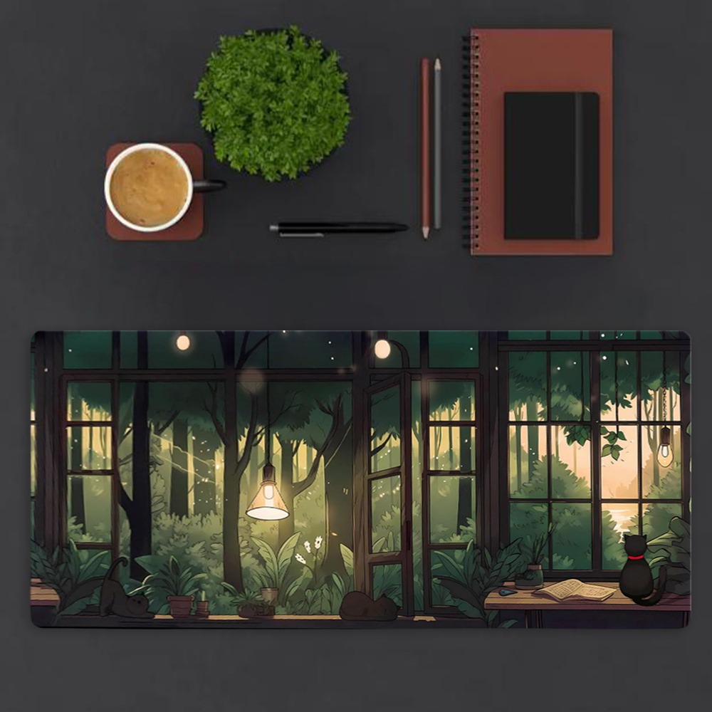 Tapis de bureau Lofi mignon -  - Desk Setup With Plants avis et prix