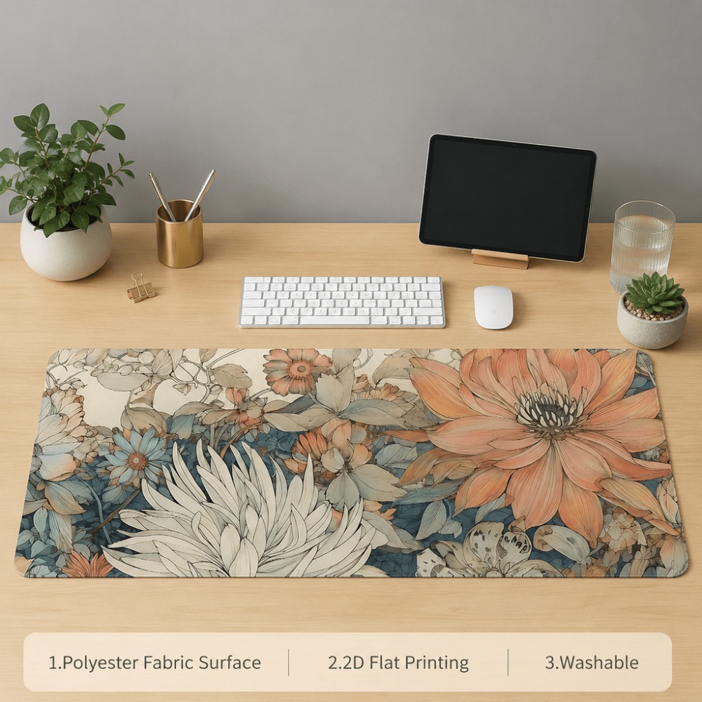 Set de table rétro à motifs fl - Desk Setup With Plants avis et prix