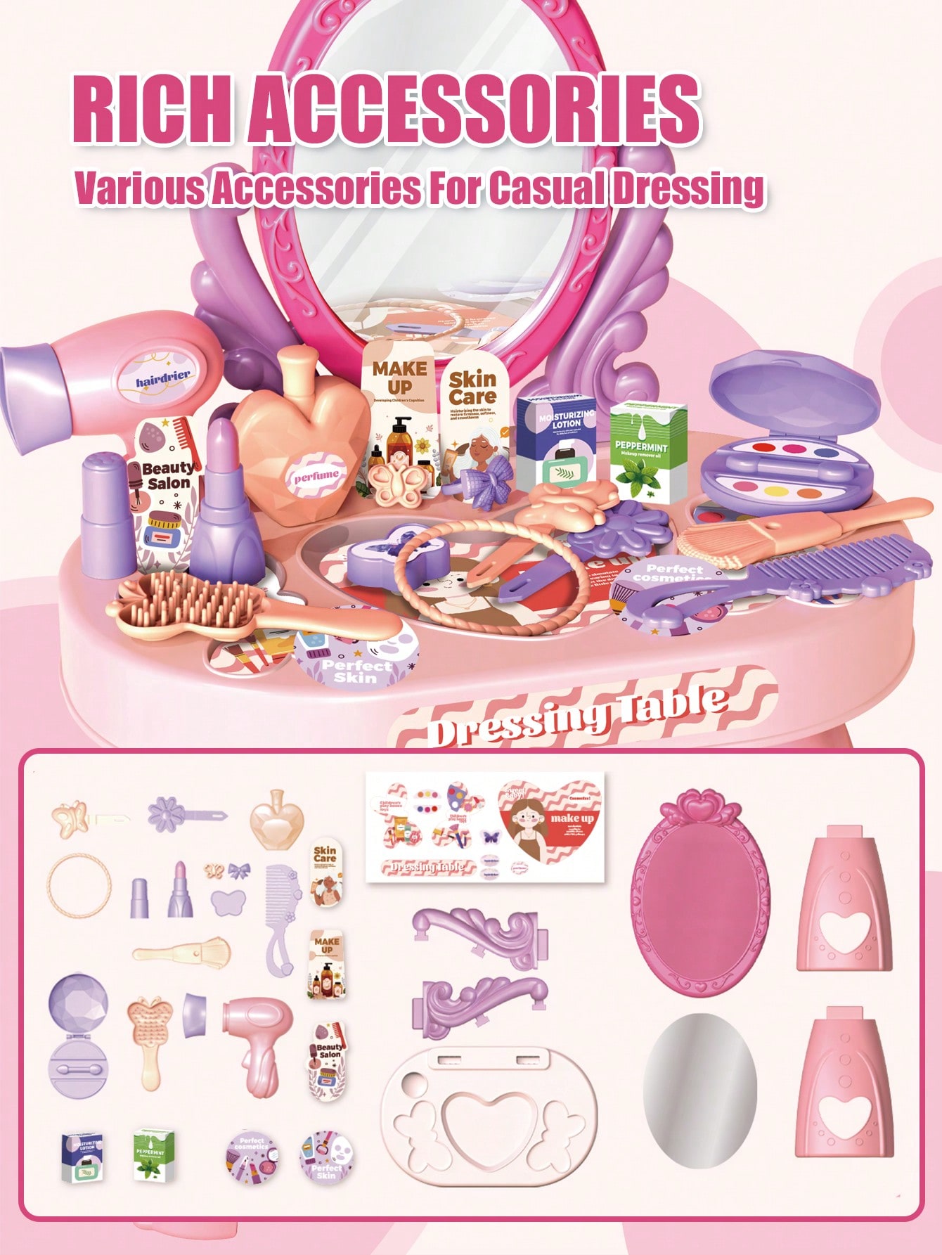 Ensemble de coiffeuse princess - Desk Setup Kids avis et prix