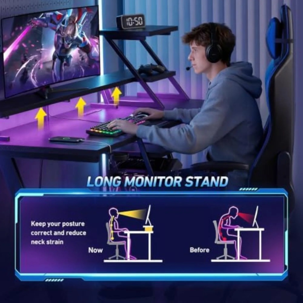 Bureau de jeu de 40 pouces ave - L Shaped Desk Setup avis et prix