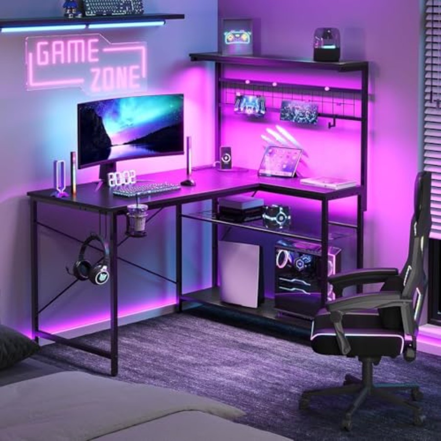 Bureau de jeu de 42 pouces ave - L Shaped Desk Setup avis et prix