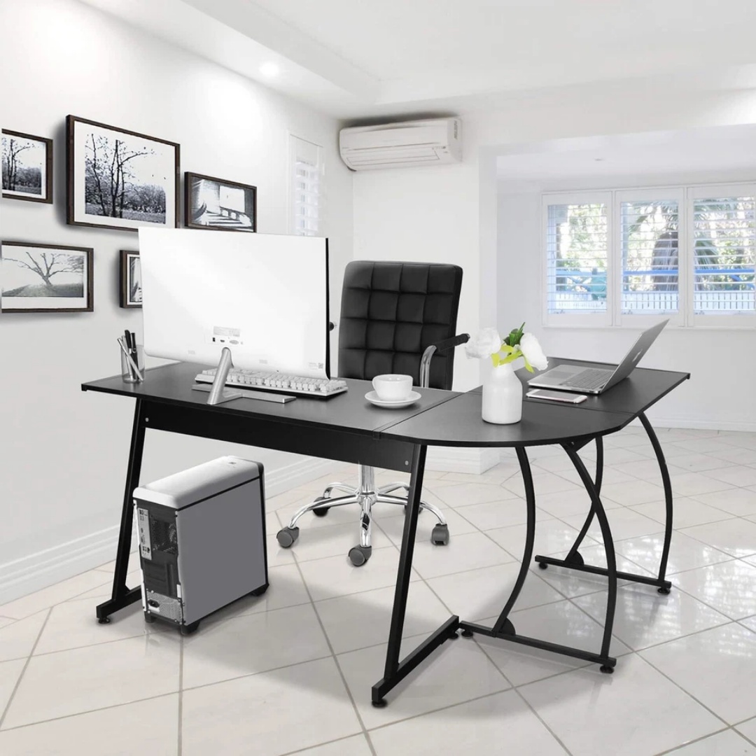 Bureau d'angle en L de 58 pouc - L Shaped Desk Setup avis et prix