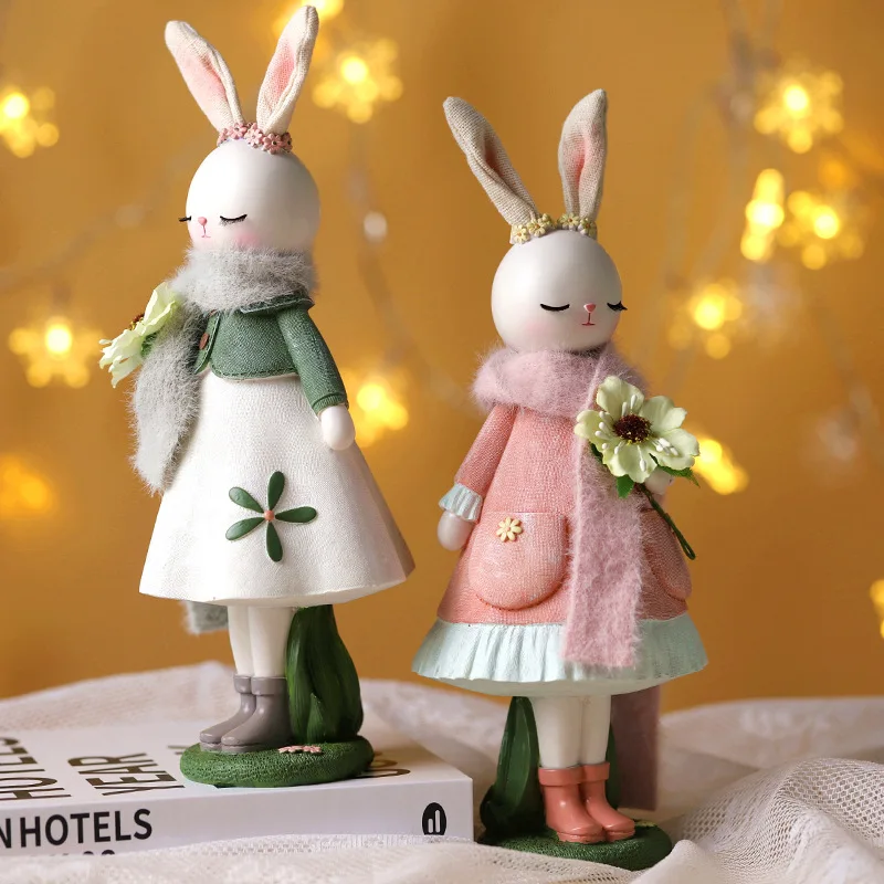 Ornements en résine lapin flor - Desk Setup Kids avis et prix